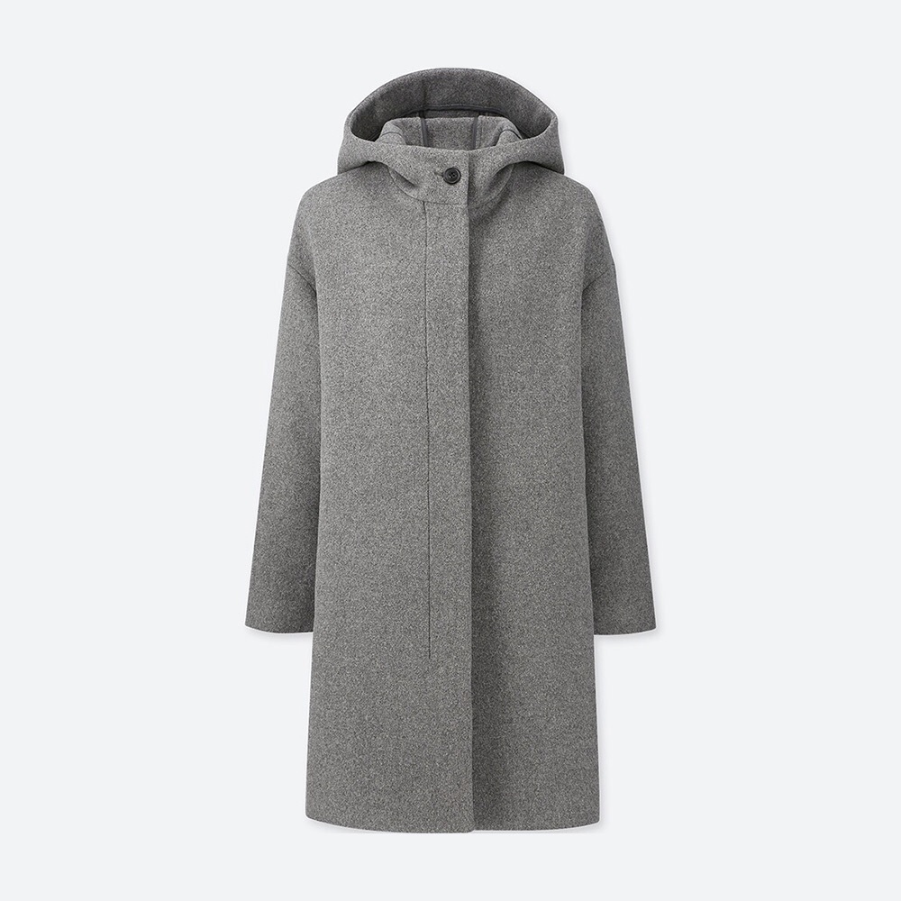 Uniqlo Wool Blend Hooded Jacket - Brand New w Tags - Picture 1 of 5